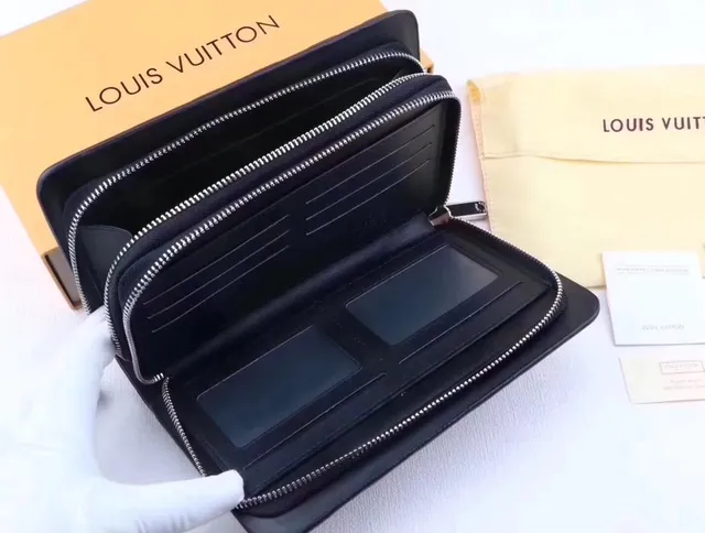 Portefeuille Louis Vuitton Damier Graphite Cuir à Carreaux Long 6