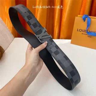 Louis Vuitton Damier Graphite Turnlock Leather Belt