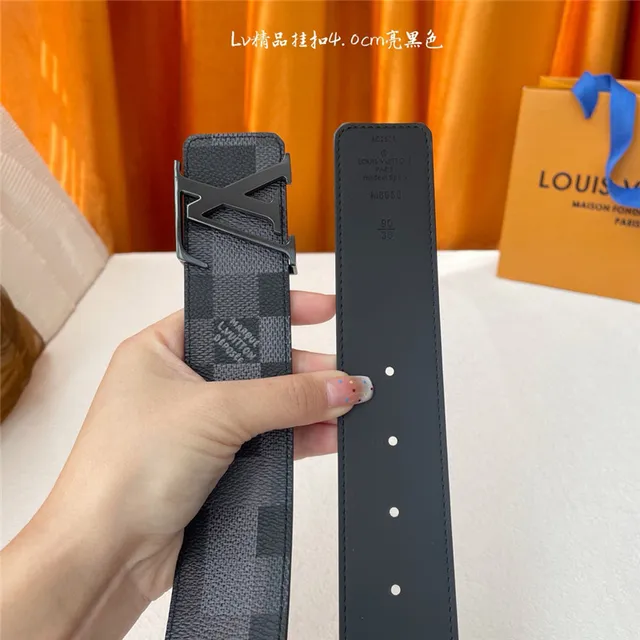 Louis Vuitton Damier Graphite Turnlock حزام جلدي 4