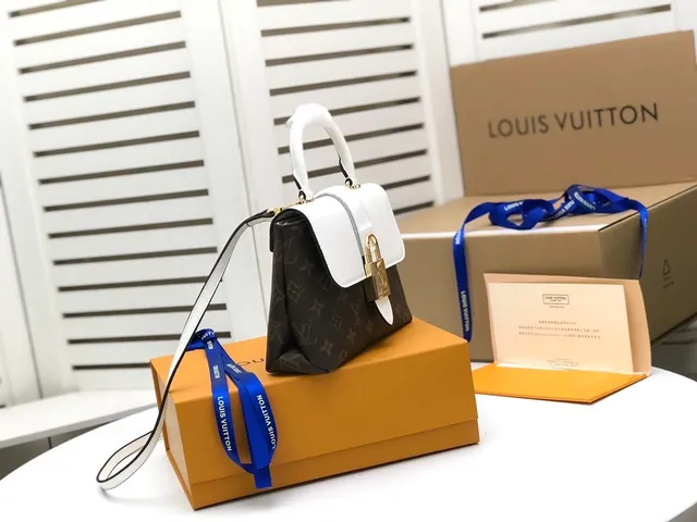 Louis Vuitton Dauphine White and Monogram Canvas Tote Bag 5