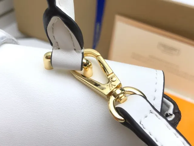 Louis Vuitton Dauphine White and Monogram Canvas Tote Bag 7