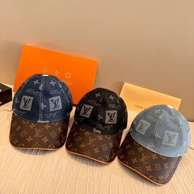 Louis Vuitton Denim and Monogram Canvas Baseball Cap 2