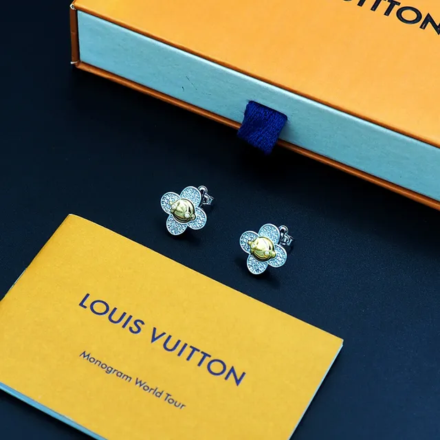 Louis Vuitton Floral Face Pavé Stud Earrings 2
