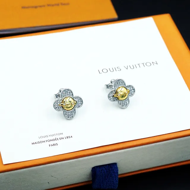Louis Vuitton Floral Face Pavé Stud Earrings 6