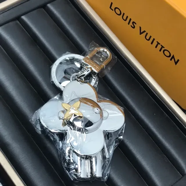 Louis Vuitton Flower Lock Silver Gold Metallic Crystal-Accented Crossbody Bag 3