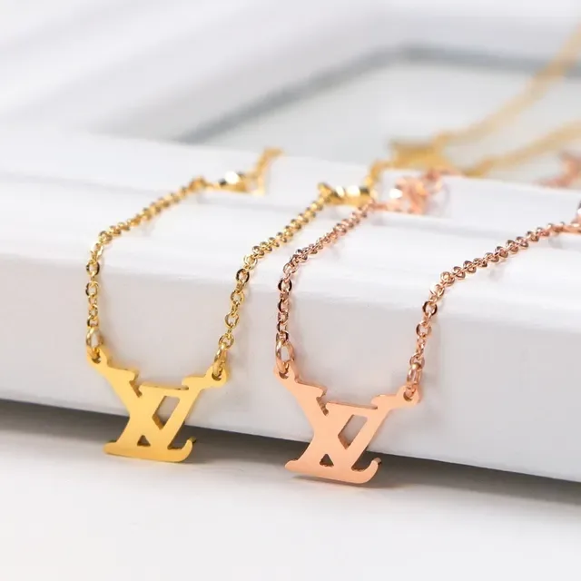 Louis Vuitton Gold Fine Chain Monogram Pendant Necklace 5