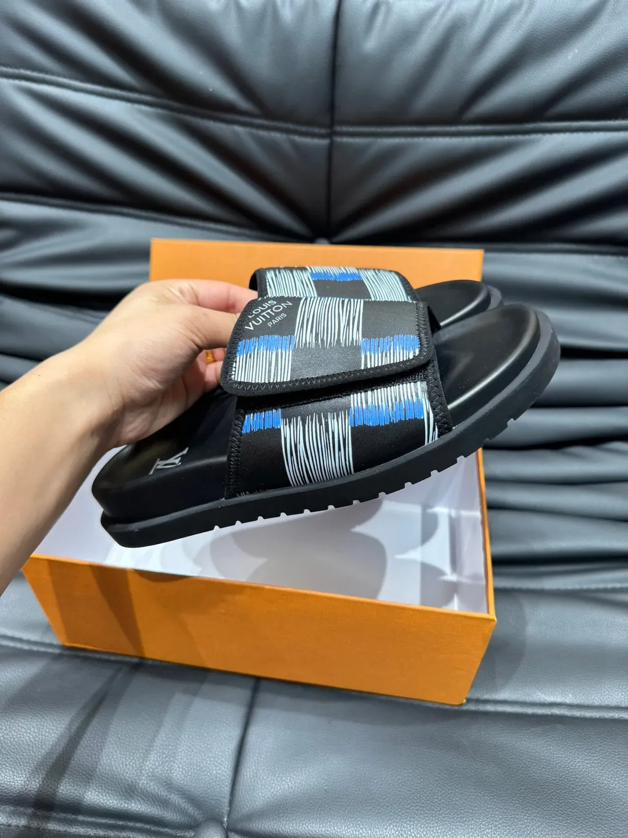 Louis Vuitton Graphic-Print Strap Slipper 6