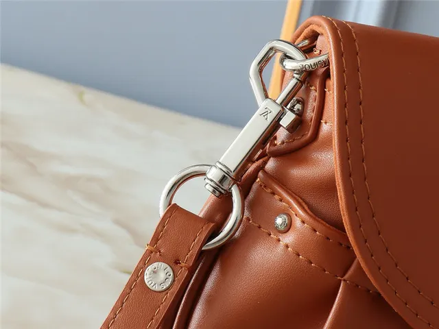 Louis Vuitton Gray Brown Soft Rounded Silhouette Matte Light Leather Underarm Bag 4