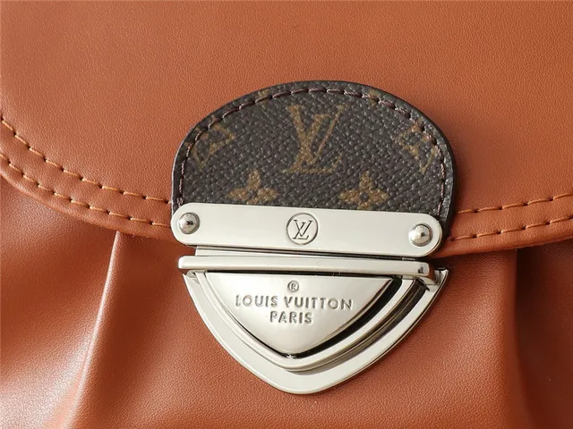 Louis Vuitton Gray Brown Soft Rounded Silhouette Matte Light Leather Underarm Bag 5