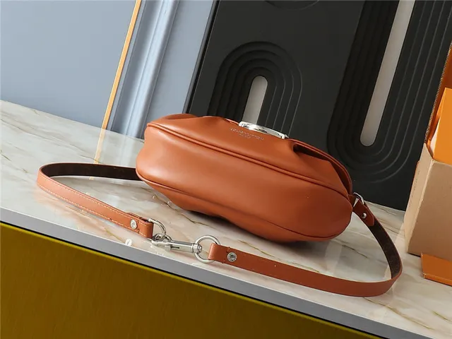 Louis Vuitton Gray Brown Soft Rounded Silhouette Matte Light Leather Underarm Bag 7