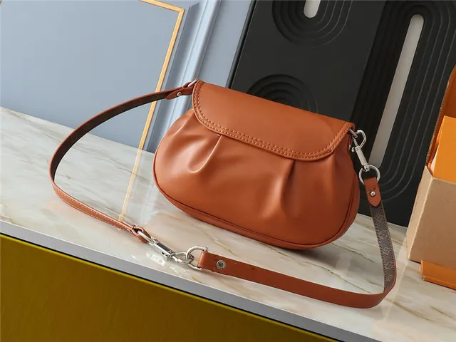 Louis Vuitton Gray Brown Soft Rounded Silhouette Matte Light Leather Underarm Bag 8