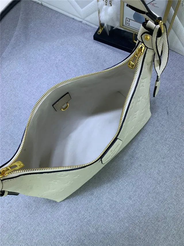 Louis Vuitton Hobo Embossed Monogram Cream Leather Hobo Bag 2