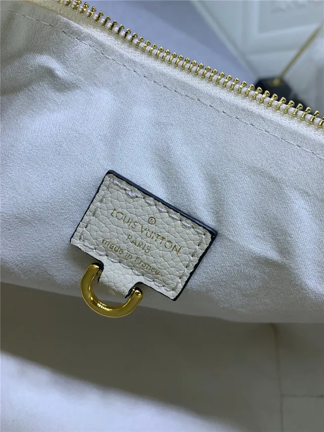 Louis Vuitton Hobo Embossed Monogram Cream Leather Hobo Bag 3
