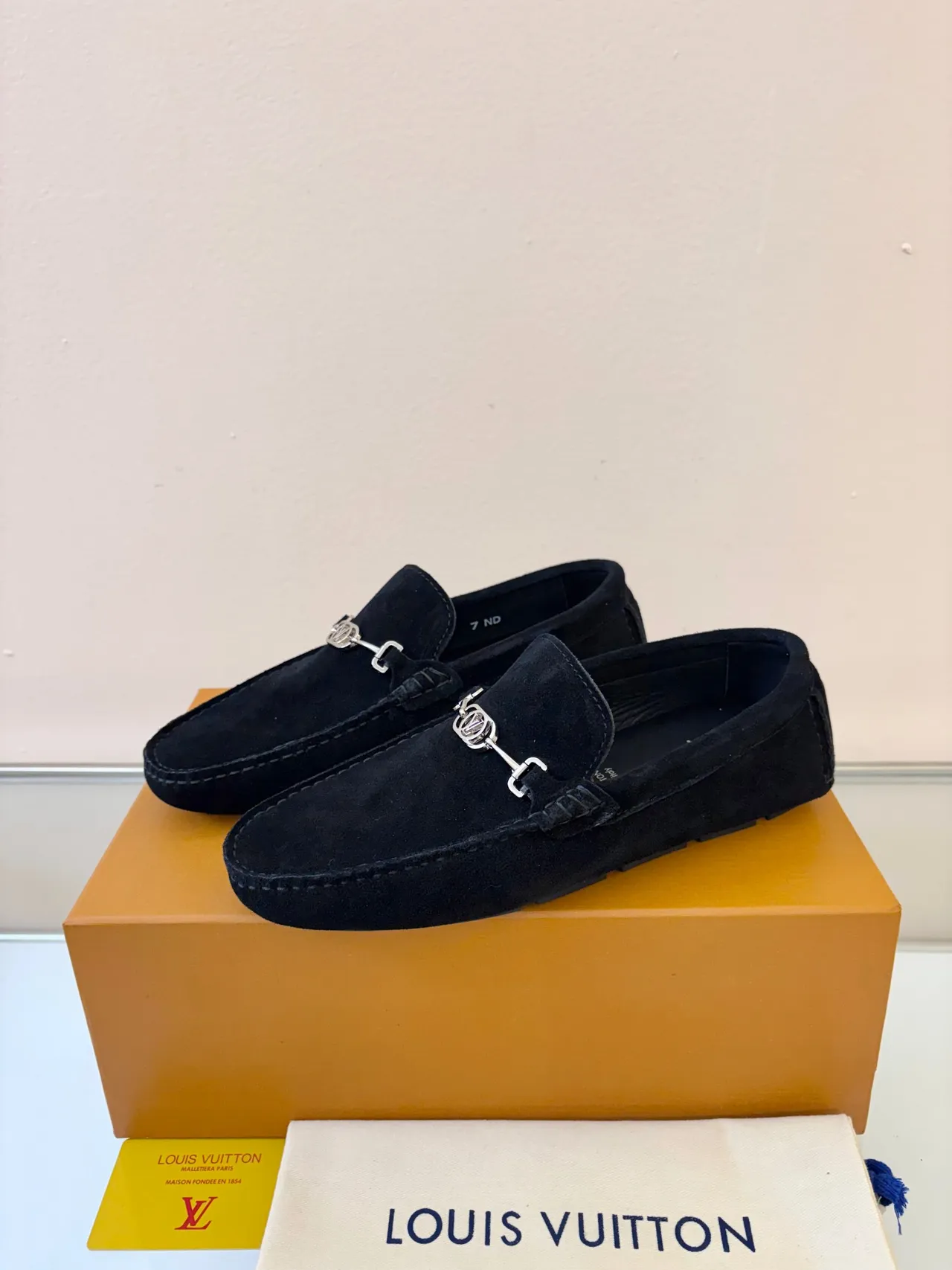 Louis Vuitton Horsebit 1955 Black Suede Loafers 2