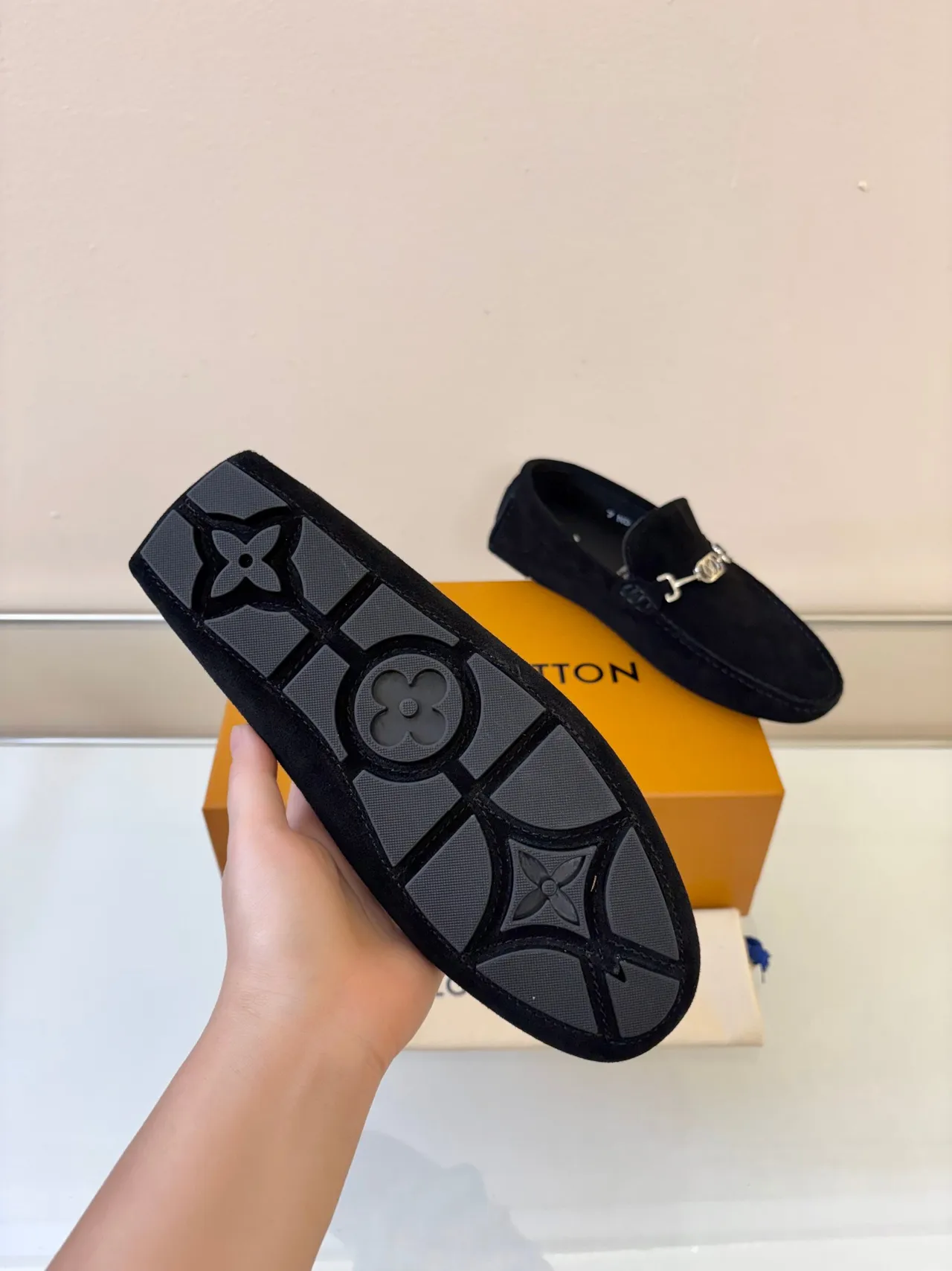 Louis Vuitton Horsebit 1955 Black Suede Loafers 5