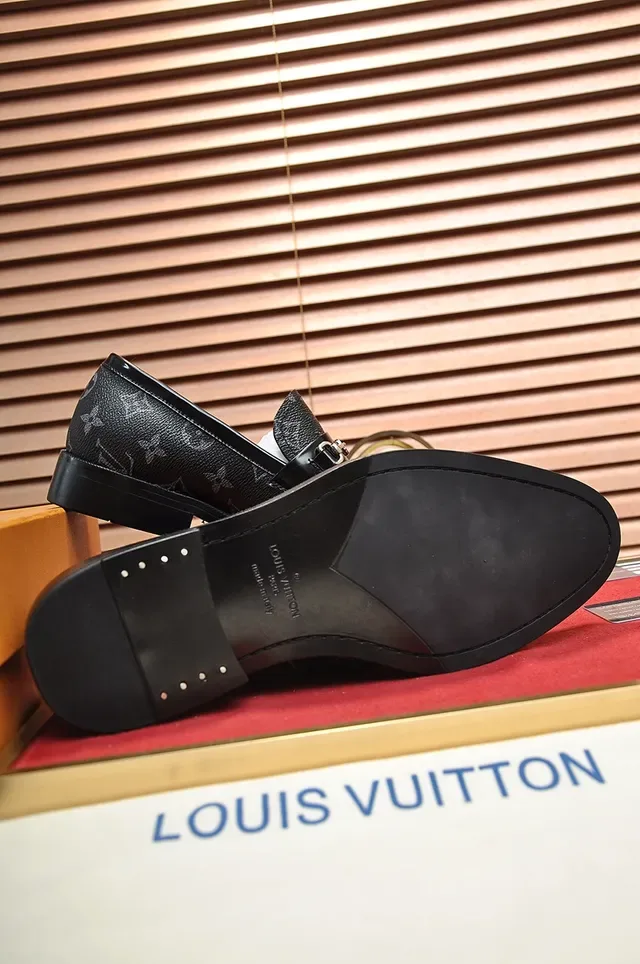 Louis Vuitton Horsebit 1955 Loafer Black Monogram Leather Loafers 3