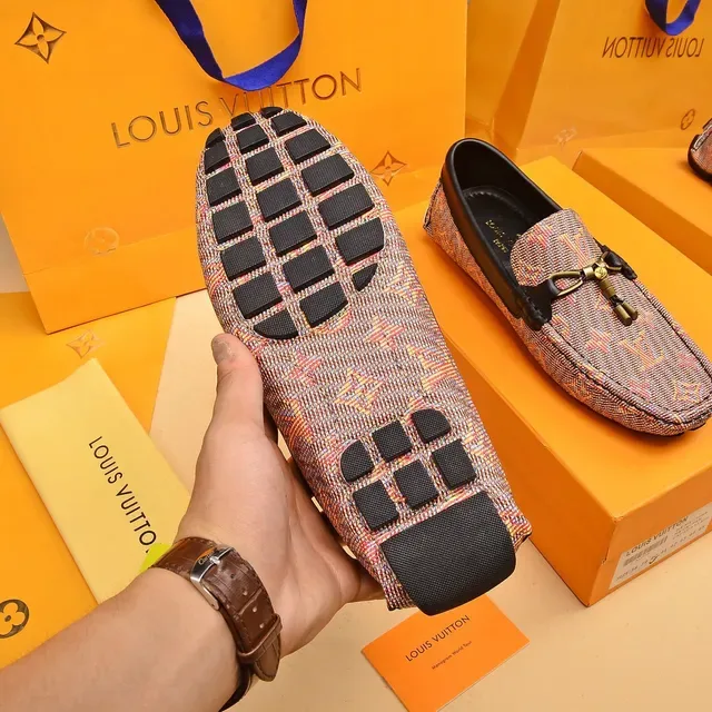 Louis Vuitton Horsebit Loafer Multicolor Woven Canvas Loafers 4