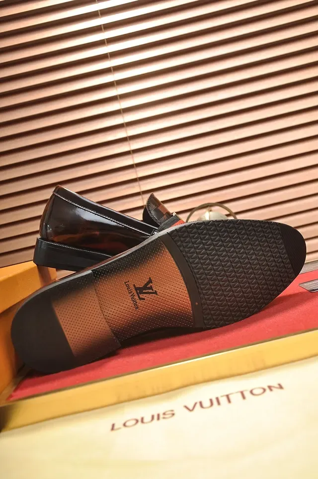 Louis Vuitton Loafer Brown Patent and Damier Check Leather Loafers 3