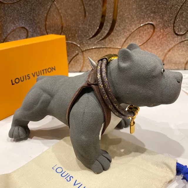 Louis Vuitton Lockit Double-Wrap Brown Leather Padlock Bracelet 2