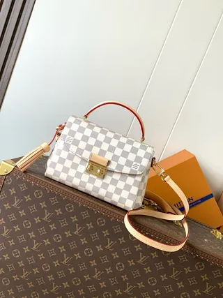 Louis Vuitton Locky Damier Azur Checkerboard حقيبة توت مهيكلة بمقبض علوي 2