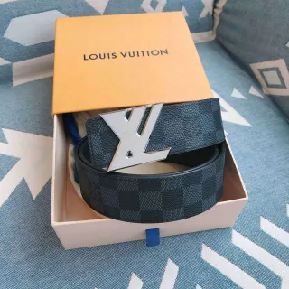 लुई विटन LV Damier Graphite चमड़े की बेल्ट