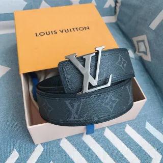 Louis Vuitton LV Belt Dark Teal Monogram-Coated Leather Belt