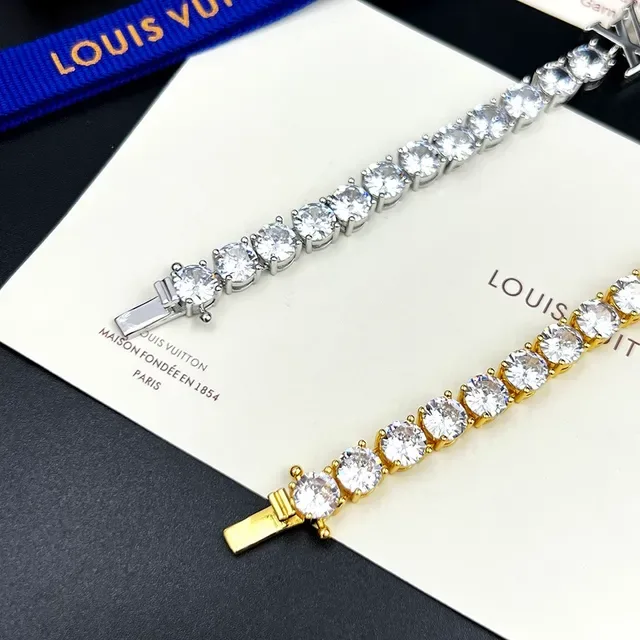Louis Vuitton LV Crystals Crystal-Encrusted Monogram Clasp Bracelet 4