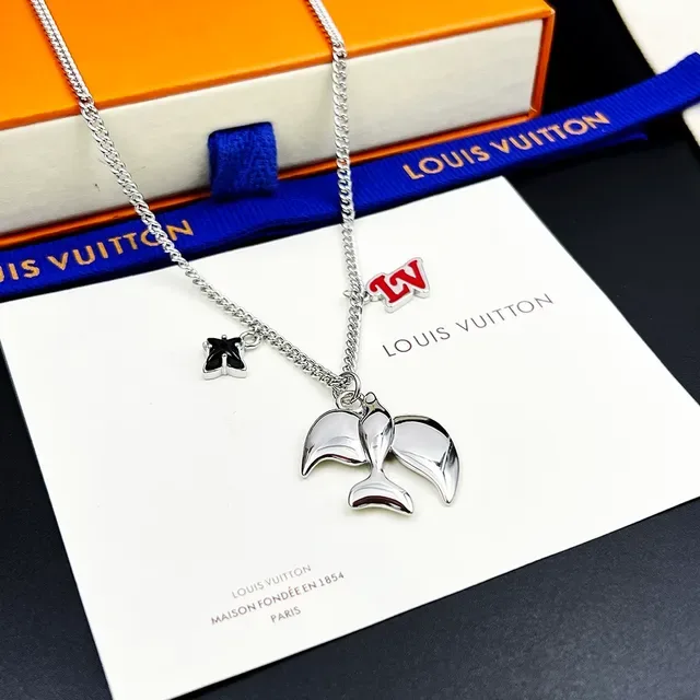 Louis Vuitton LV DOVE Multi-Charm Enamel Pendant Necklace 2