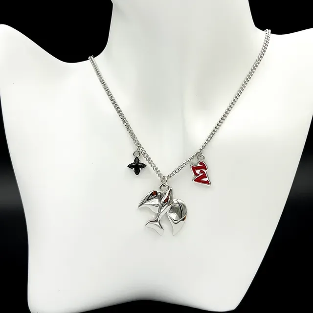 Louis Vuitton LV DOVE Multi-Charm Enamel Pendant Necklace 3