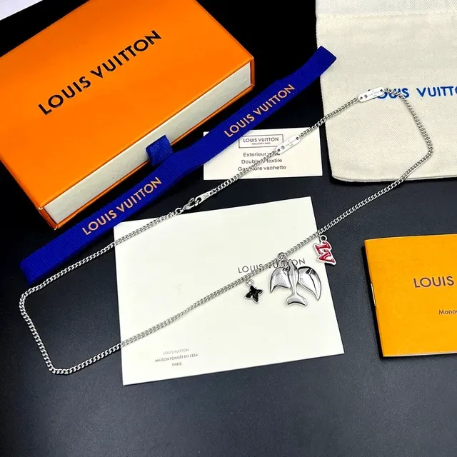 Louis Vuitton LV DOVE Multi-Charm Enamel Pendant Necklace 4