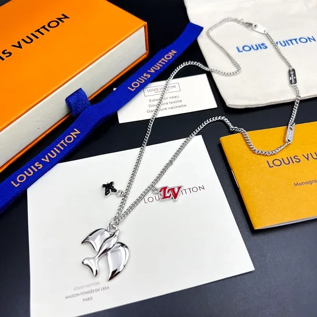 Louis Vuitton LV DOVE Multi-Charm Enamel Pendant Necklace 5