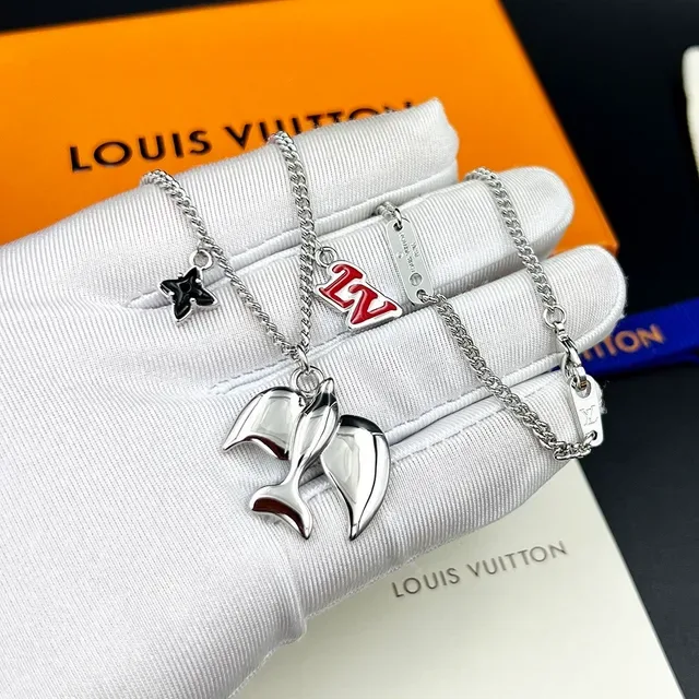 Louis Vuitton LV DOVE Multi-Charm Enamel Pendant Necklace 7