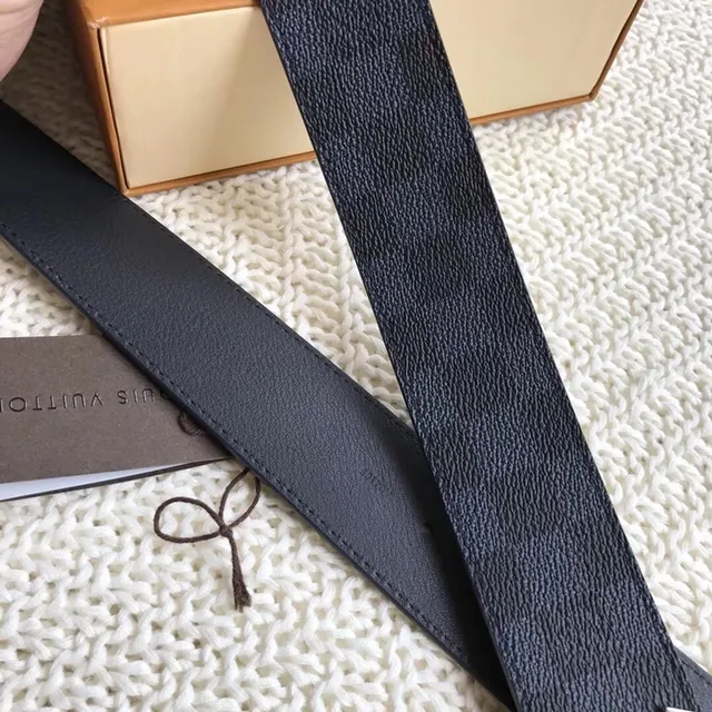 Louis Vuitton LV Initiales Belt Navy Textured Leather Belt 3