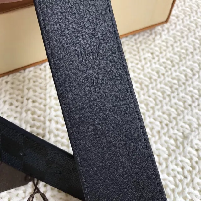 Louis Vuitton LV Initiales Belt Navy Textured Leather Belt 5