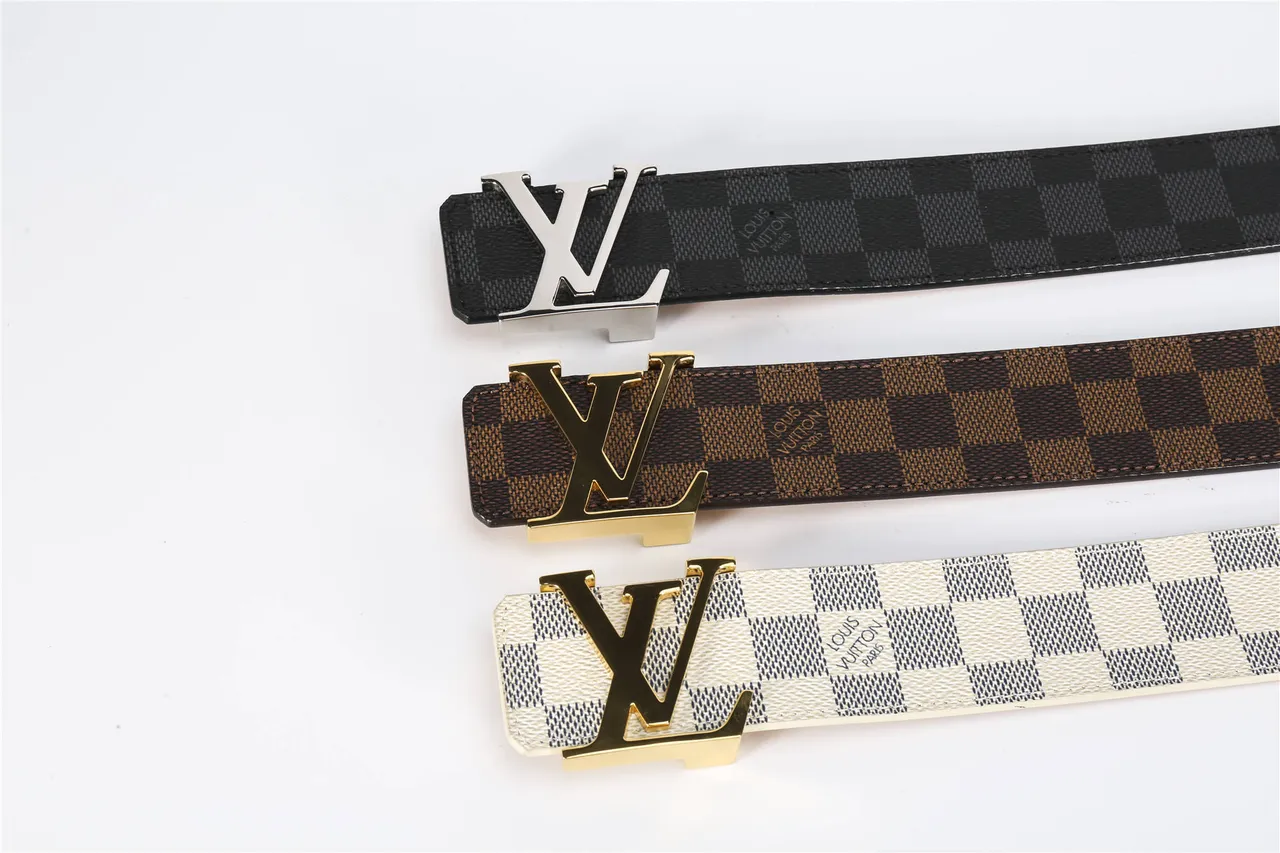 Louis Vuitton LV Initiales Damier Graphite Leather Belt 3