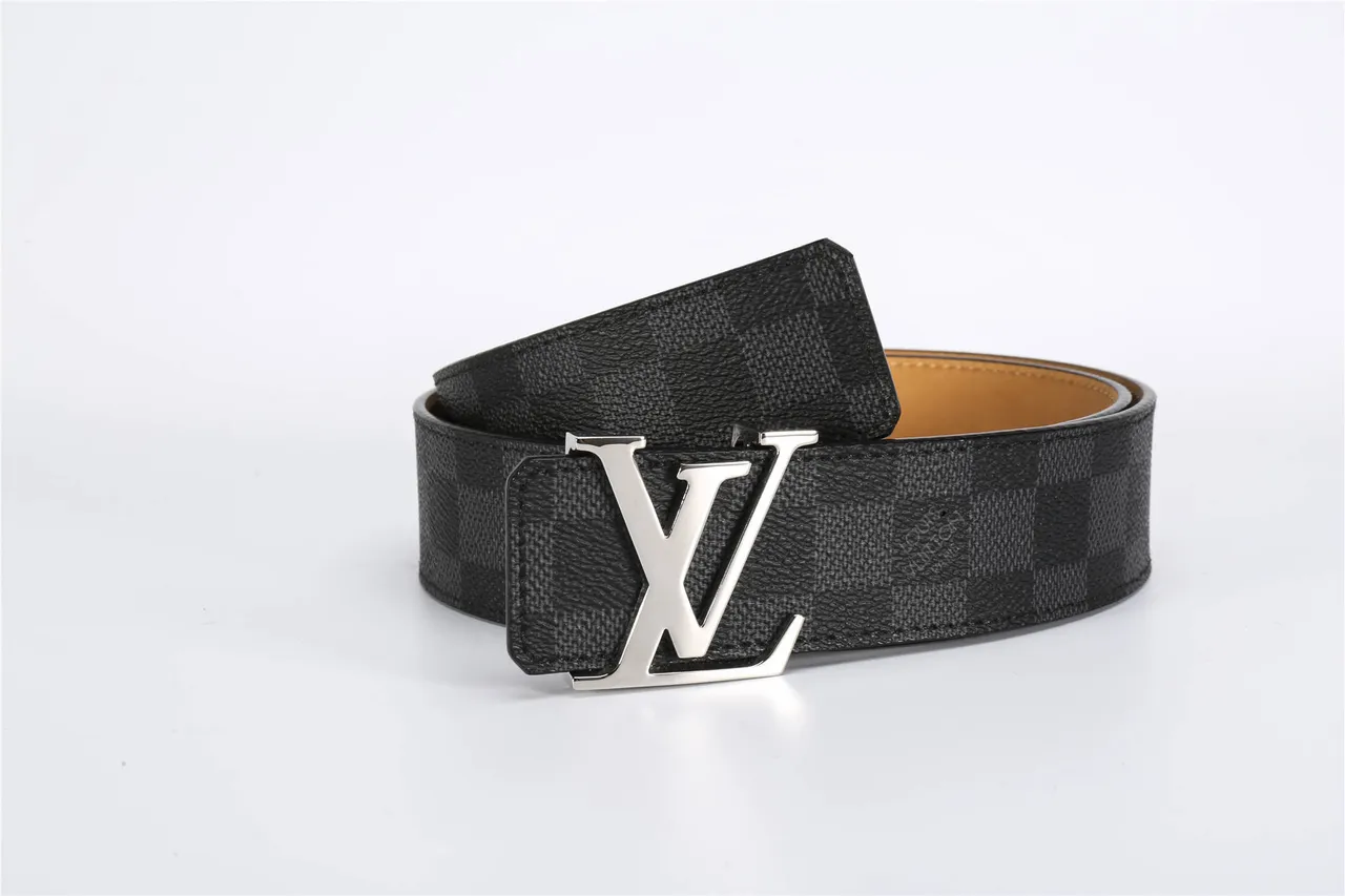 Louis Vuitton LV Initiales Damier Graphite Leather Belt 5