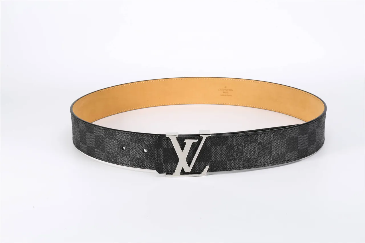Louis Vuitton LV Initiales Damier Graphite Leather Belt 11