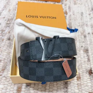 Louis Vuitton LV Initiales Damier Graphite Leather Belt