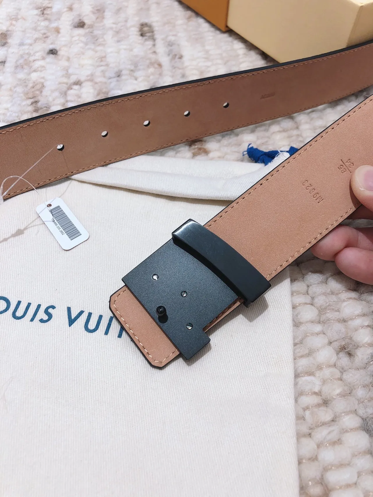 Louis Vuitton LV Initiales Damier Graphite Leather Belt 3