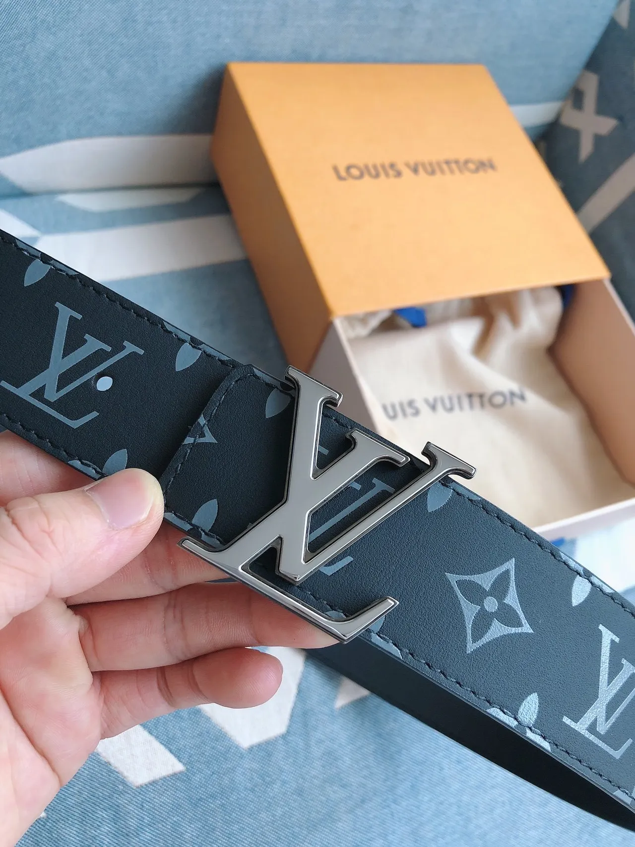 Louis Vuitton LV Initiales Monogram Leather Belt 8