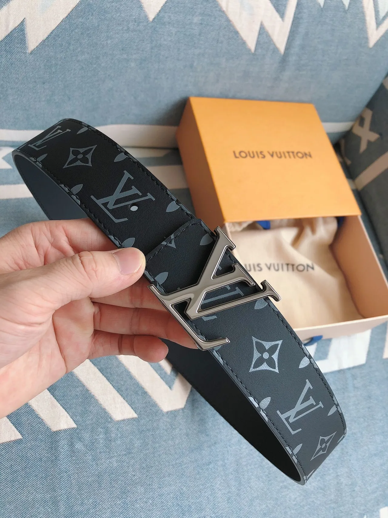 Louis Vuitton LV Initiales Monogram Leather Belt 9