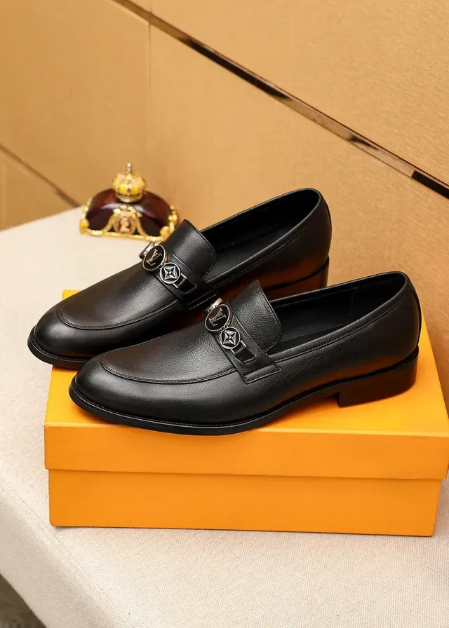 Louis Vuitton LV Loafer Black Leather Slip-On Loafers 3
