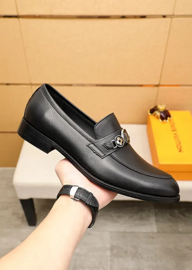 Louis Vuitton LV Loafer Black Leather Slip-On Loafers 4