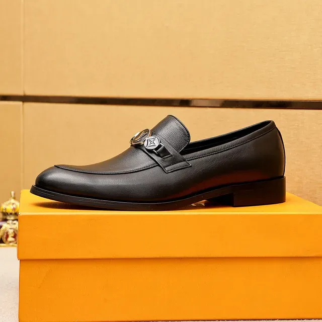 Louis Vuitton LV Loafer Black Leather Slip-On Loafers 5