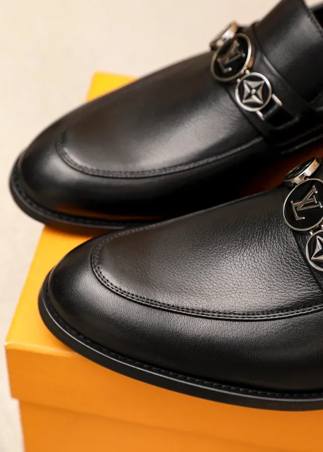 Louis Vuitton LV Loafer Black Leather Slip-On Loafers 6