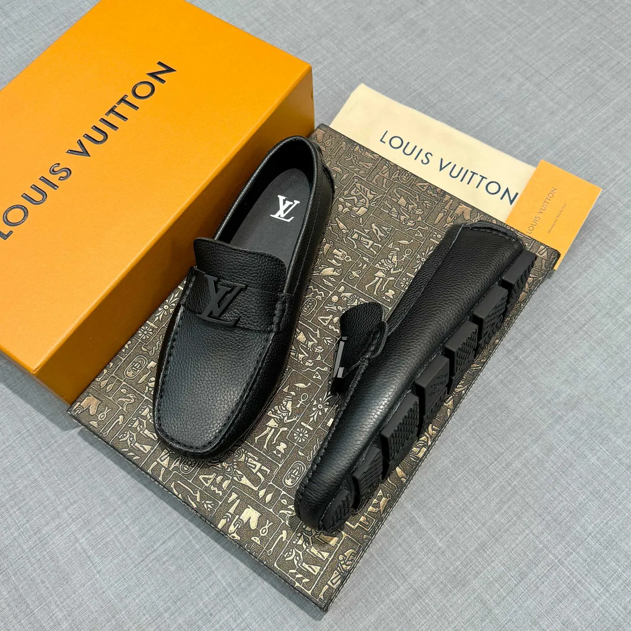 Louis Vuitton LV Loafer Black Pebbled Leather Loafer 2