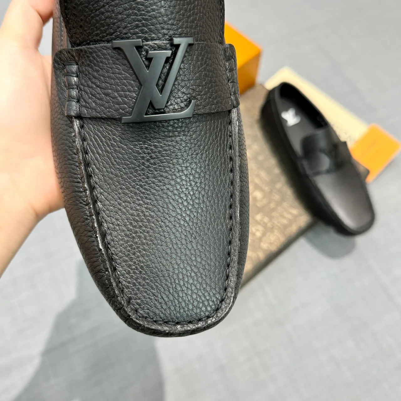 Louis Vuitton LV Loafer Black Pebbled Leather Loafer 3