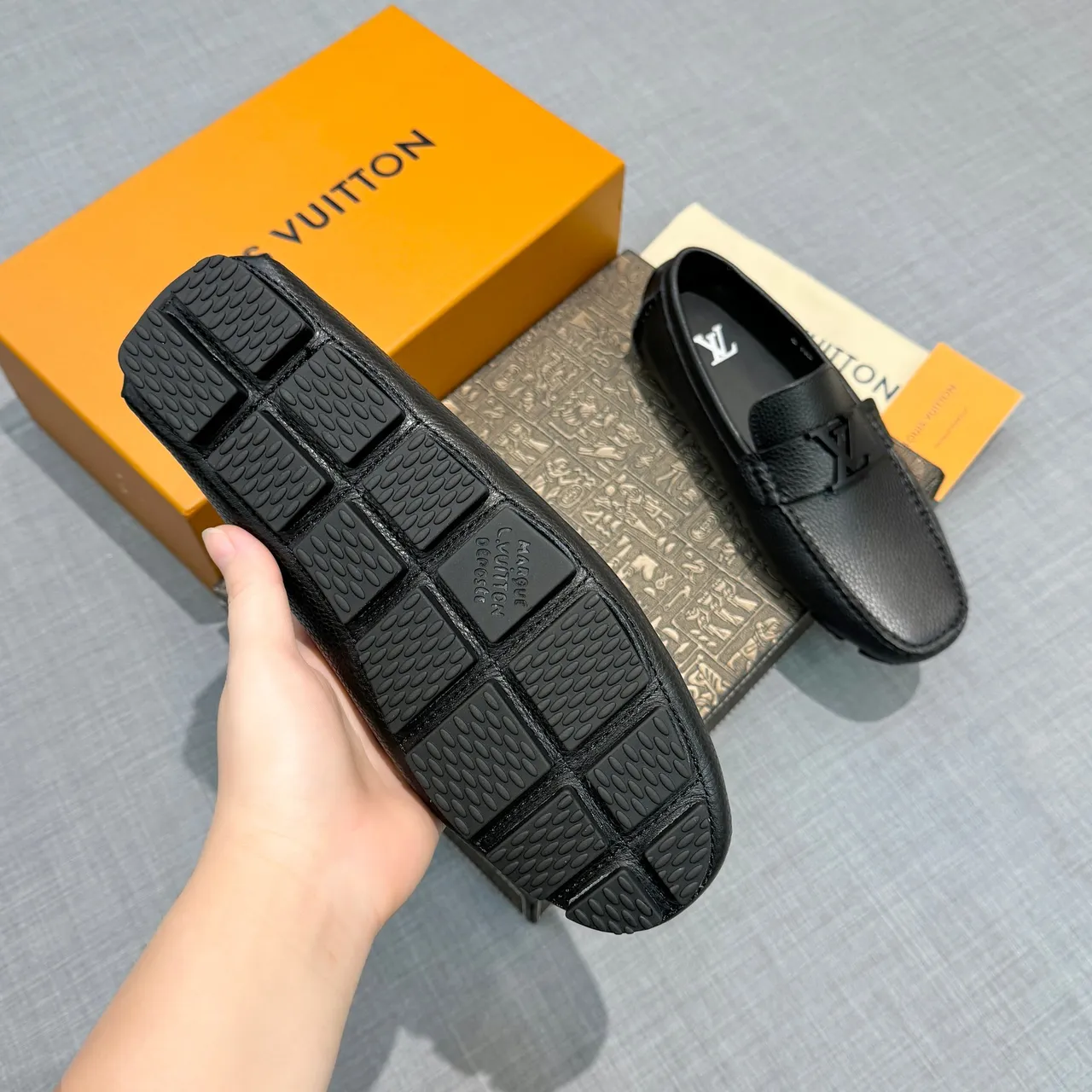 Louis Vuitton LV Loafer Black Pebbled Leather Loafer 5