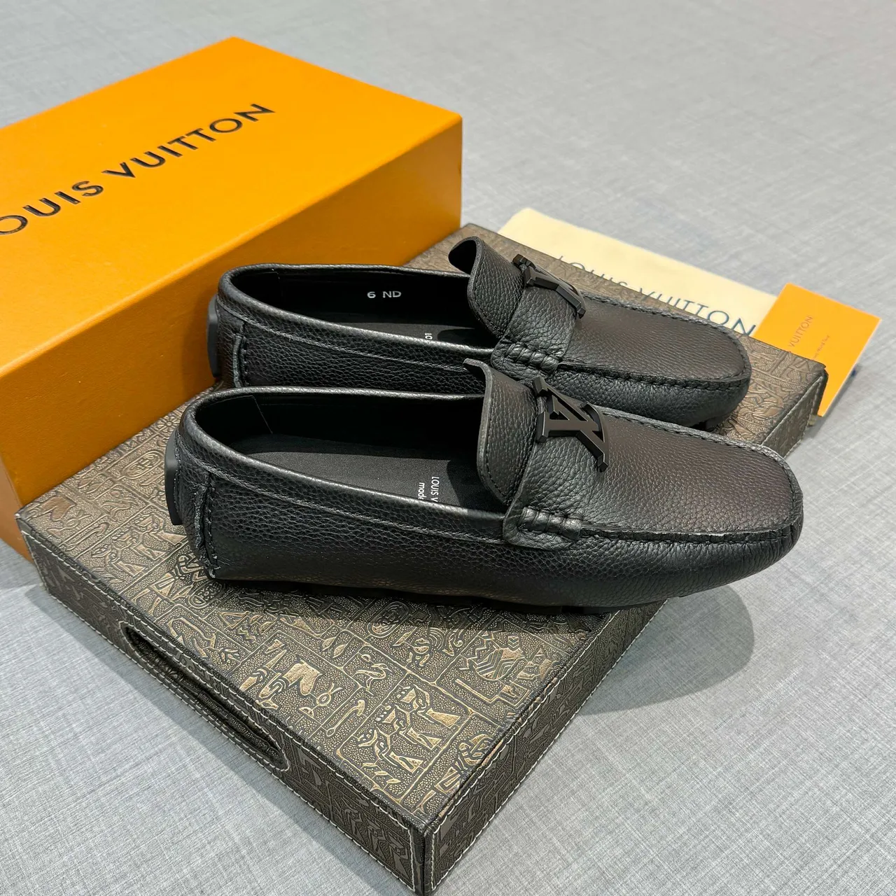 Louis Vuitton LV Loafer Black Pebbled Leather Loafer 6