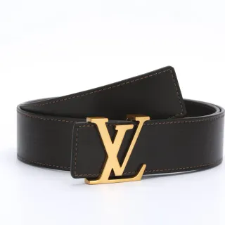 Louis Vuitton LV Monogram Black Leather Belt